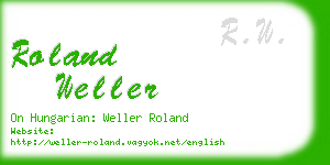 roland weller business card